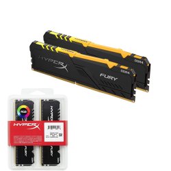 KINGSTON Hyperx Fury RGB 16GB (2X8) 3200Mhz DDR4 Soğutuculu CL16 Pc Ram HX432C16FB3AK2/16