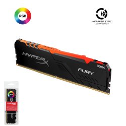 KINGSTON Hyperx Fury RGB 8GB 3200Mhz DDR4 Soğutuculu CL16 Pc Ram HX432C16FB3A/8 (1.2V)