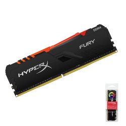KINGSTON Hyperx Fury RGB 8GB 3600Mhz DDR4 Soğutuculu CL17 Pc Ram HX436C17FB3A/8
