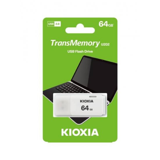 KIOXIA 64GB U202W USB 2.0 FLASH BELLEK Beyaz