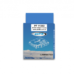 LAMİNASYON ŞERİT  perFIX PF DY 11353 25mm*13mm BEYAZ ÜZERİ S İYAH^|en_US:LAMINATION RIBBON perFIX PF DY 11353 25mm*13mm BEYAZ ÜZERİ S İYAH