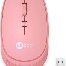 LENOVO LECOO WS202-P Kablosuz 1600DPI+4 Tuşlu Sessiz Pembe Mouse