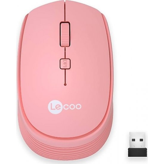 LENOVO LECOO WS202-P Kablosuz 1600DPI+4 Tuşlu Sessiz Pembe Mouse