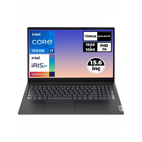 LENOVO V15 83A100GPTR i7 1355U 16GB 512GB SSD 15.6  O/B IRIS XE DOS Dizüstü Bilgisayar