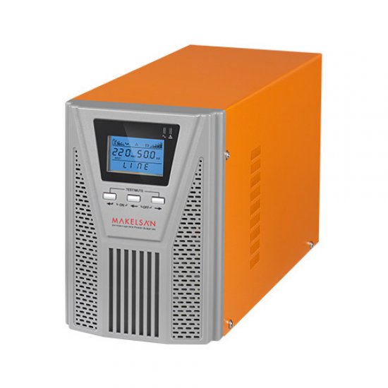 MAKELSAN POWERPACK SE 1 KVA 1F/1F On Line ( 7-13 Dk. ) LCD UPS 2*12V 9AH