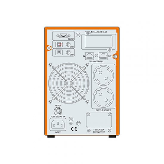 MAKELSAN POWERPACK SE 1 KVA 1F/1F On Line ( 7-13 Dk. ) LCD UPS 2*12V 9AH