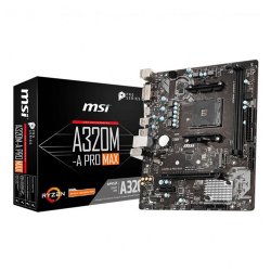 MSI AMD A320M-A PRO MAX A320M DDR4 3200(OC) DVI HDMI GLAN AM4 M.2 USB3.2 Matx