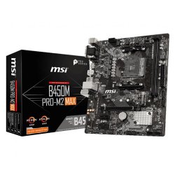 MSI AMD B450M PRO-M2 MAX B450 DDR4 3466(OC) DVI VGA HDMI GLAN AM4 M.2 USB3.2 mATX