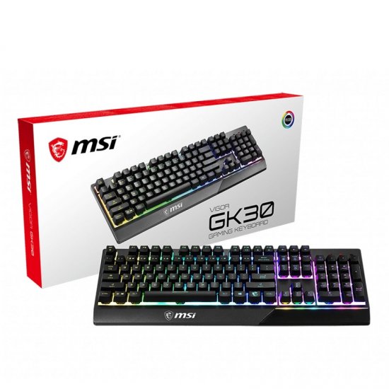 MSI GG VIGOR GK30 TR USB Q TRK RGB MEKANIK HISLI SIYAH GAMING KLAVYE