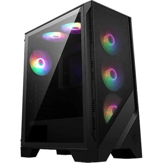 MSI MAG Forge 120A B65 650W 80+ Tempered Glass 6 x 120mm Dual-Ring Renkli Fan mATX Gaming Bilgisayar Kasası