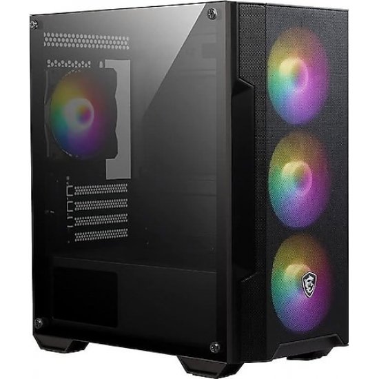 MSI MAG Forge M100A D60 600W 80+ Akrilik yan panel 3x120mm 1x120mm Auto RGB Fan mATX Gaming Bilgisayar Kasası