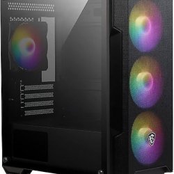 MSI MAG Forge M100A D60 600W 80+ Akrilik yan panel 3x120mm 1x120mm Auto RGB Fan mATX Gaming Bilgisayar Kasası