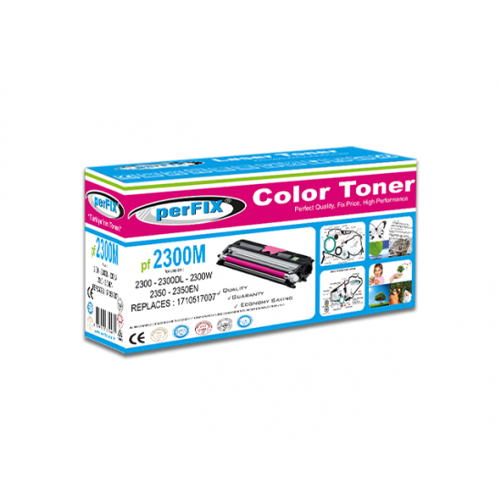 perFIX PF 2300 QMS MAGICOLOR 2300DL-2300W-2350EN KIRMIZI TONER 1,5K