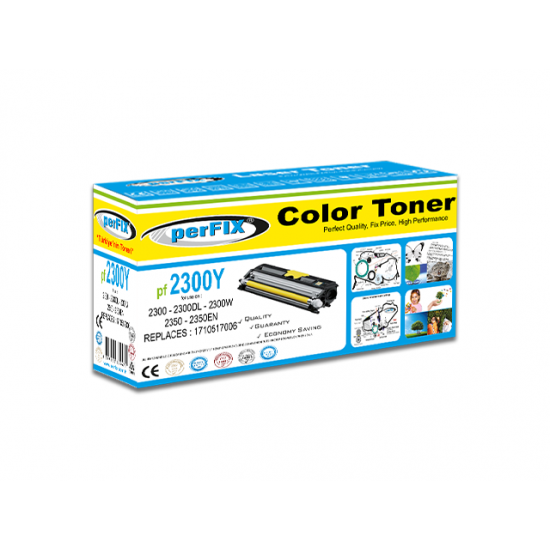 perFIX PF 2300 QMS MAGICOLOR 2300DL-2300W-2350EN SARI TONER 1,5K