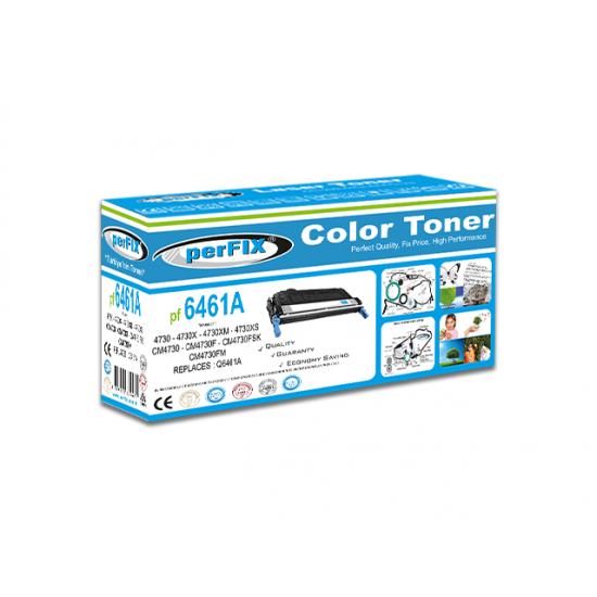 perFIX PF 6461A - 644A MAVİ TONER 12K