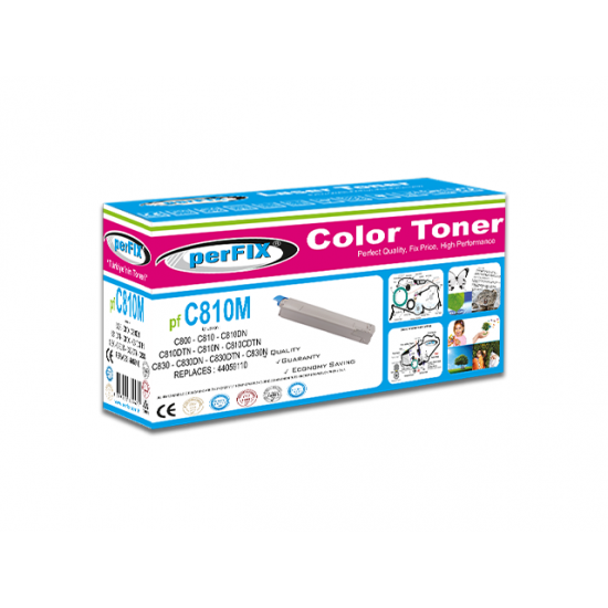 perFIX PF C810-C830-44059118 KIRMIZI TONER 8K