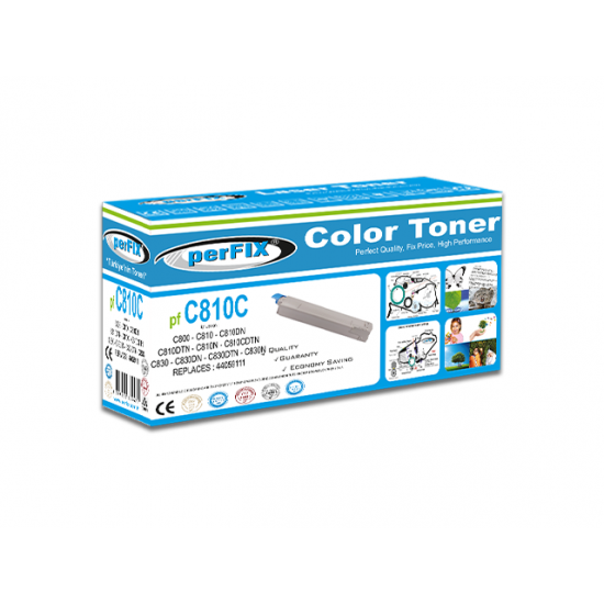 perFIX PF C810-C830-44059119 MAVİ TONER 8K