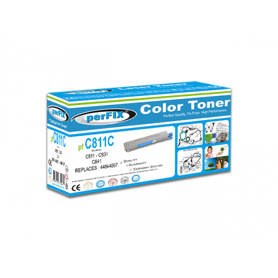 perFIX PF C811 C MAVİ-C831-C841 MAVİ TONER 10K