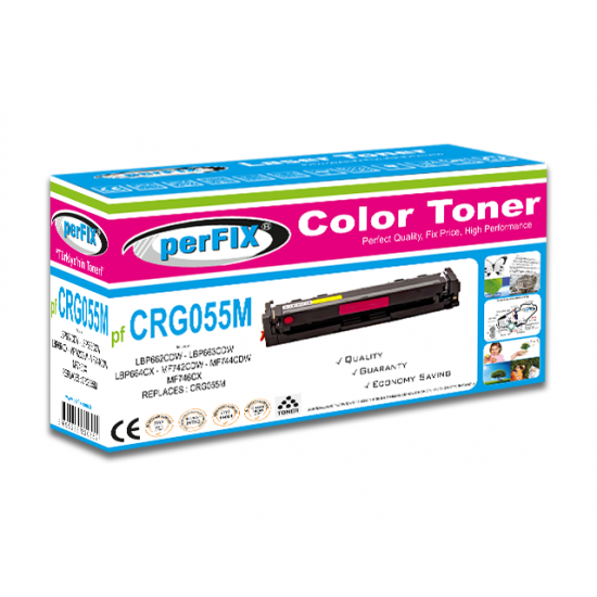 perFIX PF CRG055M CHİPSİZ KIRMIZI TONER 2,1K