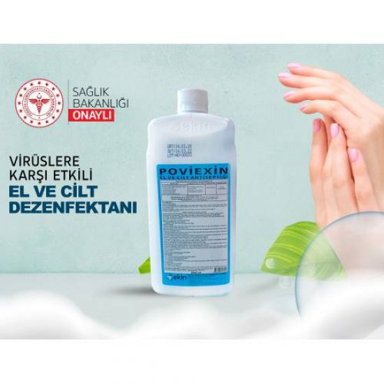 Poviexin El ve Cilt Antiseptiği Dezenfektanı 1000 Ml