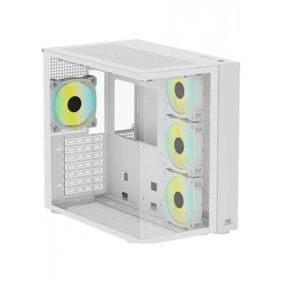 POWERBOOST PB-SS02W SEA VIEW JBST-PBSS02W USB 3.0 Mesh Beyaz 7X12CM RGB FAN GAMING ATX KASA