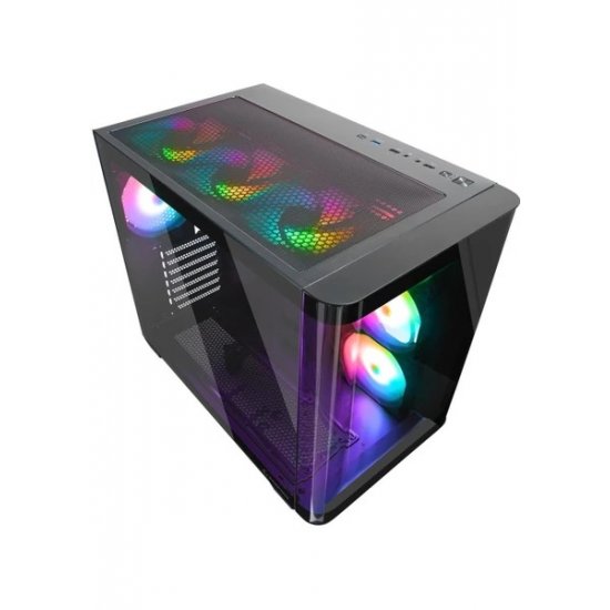RAMPAGE LOOPY PLUS 950W 80+ TEMPERLI CAM 7X12CM RGB FAN GAMING ATX KASA SIYAH
