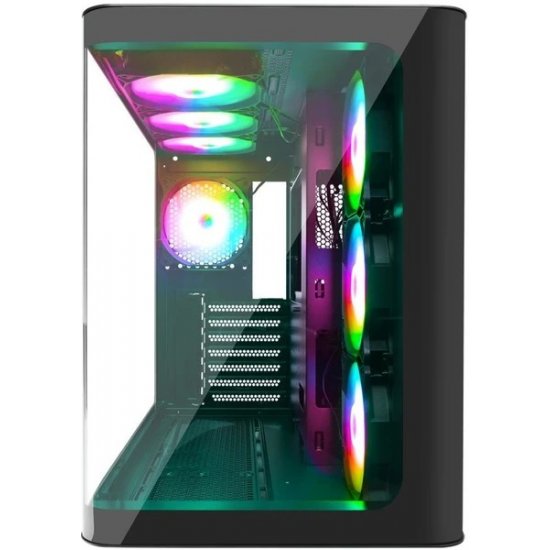 RAMPAGE LOOPY PLUS 950W 80+ TEMPERLI CAM 7X12CM RGB FAN GAMING ATX KASA SIYAH