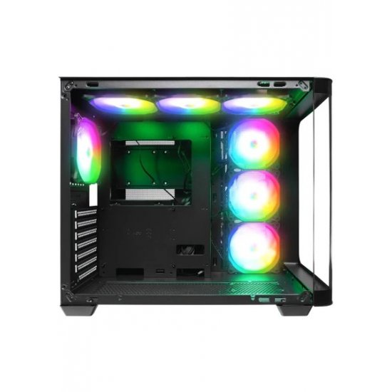 RAMPAGE LOOPY PLUS 950W 80+ TEMPERLI CAM 7X12CM RGB FAN GAMING ATX KASA SIYAH
