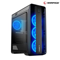 RAMPAGE Prestige Gaming Kasa PFC Siyah 4x Led+12cm Led Fanlı