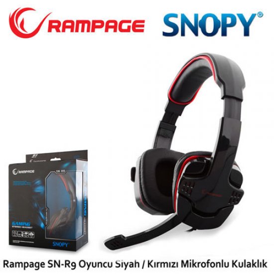 Rampage SN-R9 Gaming Mikrofonlu Kulaklık Siyah/Kırmızı