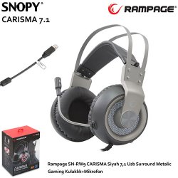 Rampage SN-RW9 CARISMA USB 7.1 Surround Metalic Gaming Mikrofonlu Kulaklık Siyah