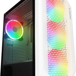 RAMPAGE ZUKO 600W 80+ Mesh Panel 4x RAINBOW 14CM FANLI GAMING ATX KASA BEYAZ