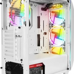 RAMPAGE ZUKO 600W 80+ Mesh Panel 4x RAINBOW 14CM FANLI GAMING ATX KASA BEYAZ