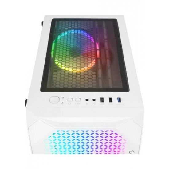 RAMPAGE ZUKO 600W 80+ Mesh Panel 4x RAINBOW 14CM FANLI GAMING ATX KASA BEYAZ