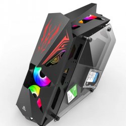 REVENGE DARK LORD (Powersız) TEMPERLI CAM SIYAH 8X12CM RGB FAN ROBOTİK ATX KASA