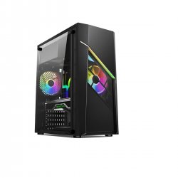 REVENGE ELEGANCE DELUX (Powersız) TEMPERLI CAM SIYAH 1x FAN RGB Atx Kasa