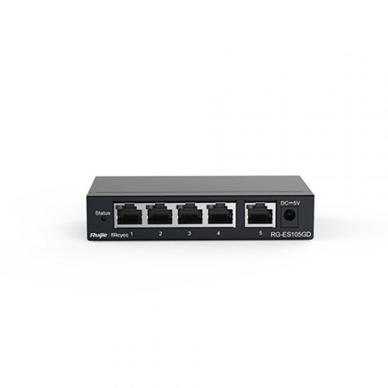 RUIJIE Reyee 5 Port RG-ES105GD 10/100/1000 Yönetilemez Gigabit Çelik Kasa Switch