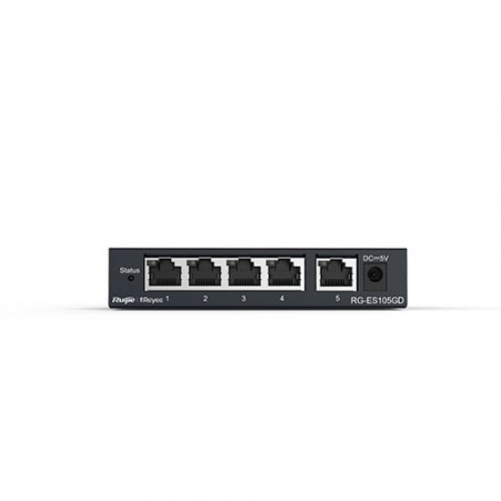 RUIJIE Reyee 5 Port RG-ES105GD 10/100/1000 Yönetilemez Gigabit Çelik Kasa Switch