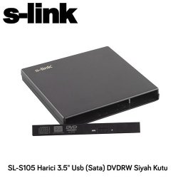 S-link 3.5 SL-S105 Kutu Sata Harici 3,5 usb DVDRW Siyah