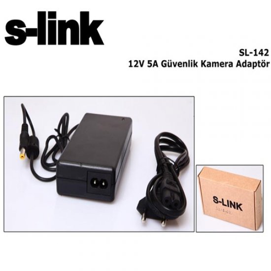 S-LINK SL-142 12V 5A Güvenlik Kamera Adaptörü