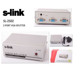 S-LINK SL-2502 2 Port 250Mhz Monitör Çoklayıcı Switch
