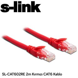 S-LINK SL-CAT602RE Cat6 Utp ( 2 Metre ) Kırmızı Patch Kablo