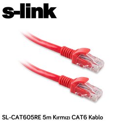 S-LINK SL-CAT605RE Cat6 Utp ( 5 Metre ) Kırmızı Patch Kablo