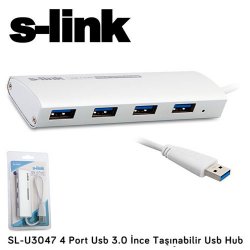 S-LINK SL-U3047 4 Port Usb 3.0 HUB Çoklayıcı İnce Tasarım