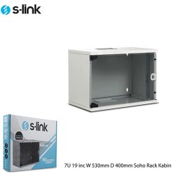 S-LİNK SL-U7 YENİ NESİL 7U 530X400 19 İNC W SOHO RACK KABİN