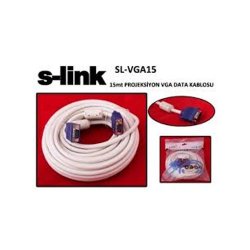 S-LINK SL-VGA15 E/E ( 15 Metre ) 3D VGA Görüntü Kablosu