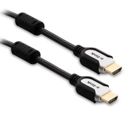 S-LINK SLX-M483 Hdmi to Hdmi ( 3 Metre ) 1.4 Ver. 3D Altın Uç 24K + Metal Kon. Görüntü Kablosu