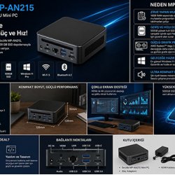 SECLIFE MP-AN215 RYZEN 3 3200U 16GB 500GB SSD W11HOME Mini PC