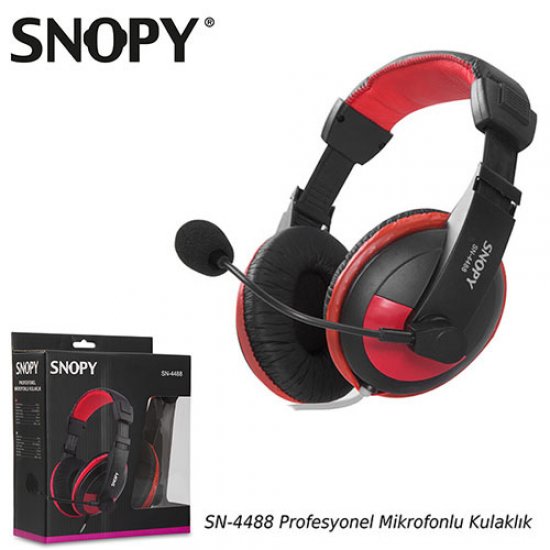 SNOPY SN-4488 Profesyonel Mikrofonlu Kulaklık SNOPY SN-4488 Profesyonel Mikrofonlu Kulaklık