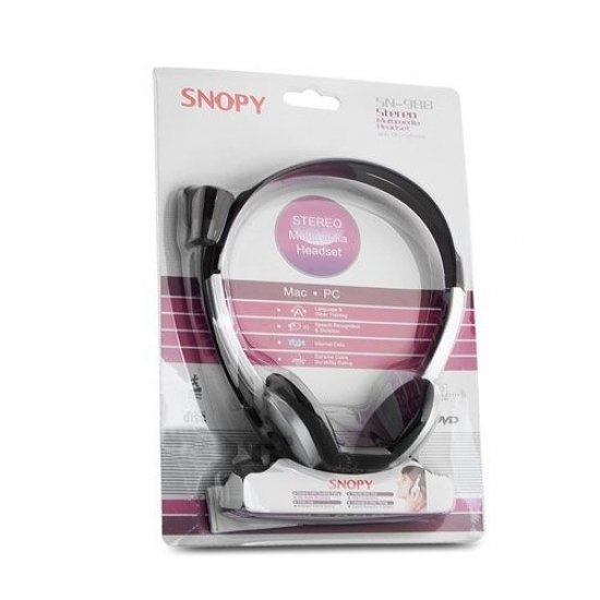 SNOPY SN-988 Mikrofonlu Kulaklık Siyah/Gümüş SNOPY SN-988 Mikrofonlu Kulaklık Siyah/Gümüş
